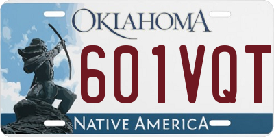 OK license plate 601VQT