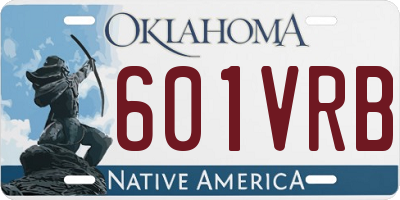 OK license plate 601VRB