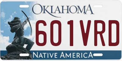 OK license plate 601VRD