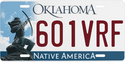 OK license plate 601VRF