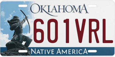OK license plate 601VRL