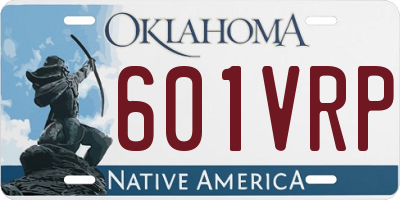 OK license plate 601VRP