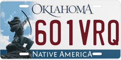 OK license plate 601VRQ