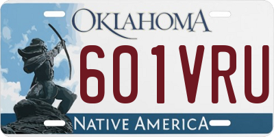 OK license plate 601VRU