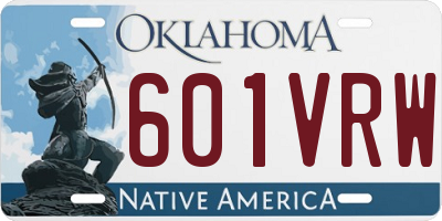 OK license plate 601VRW
