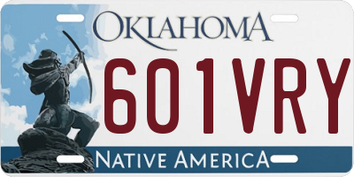 OK license plate 601VRY