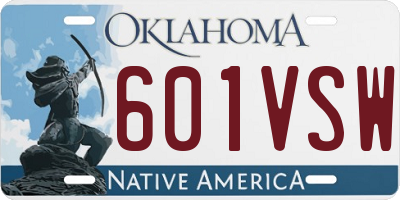 OK license plate 601VSW