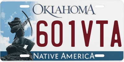 OK license plate 601VTA
