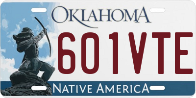 OK license plate 601VTE
