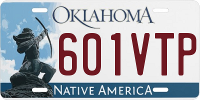 OK license plate 601VTP