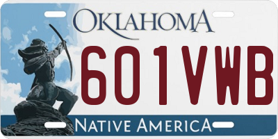 OK license plate 601VWB