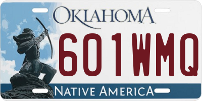 OK license plate 601WMQ