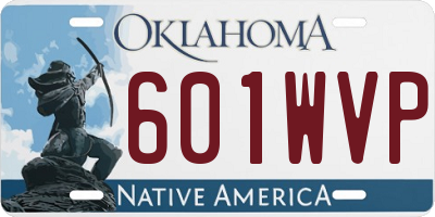OK license plate 601WVP
