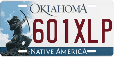OK license plate 601XLP