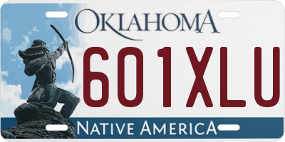 OK license plate 601XLU