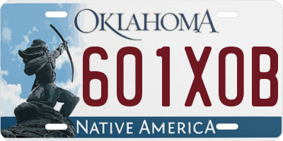 OK license plate 601XOB