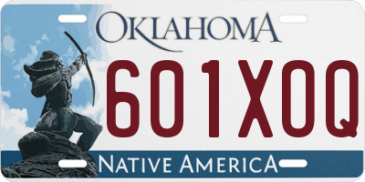 OK license plate 601XOQ