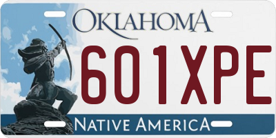 OK license plate 601XPE