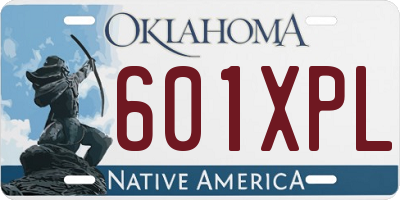 OK license plate 601XPL