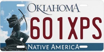 OK license plate 601XPS