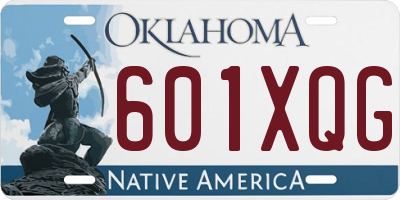 OK license plate 601XQG