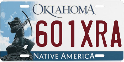 OK license plate 601XRA