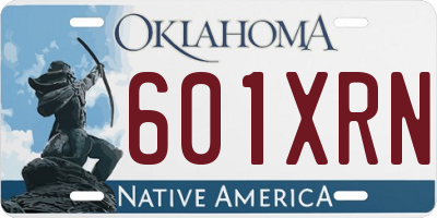 OK license plate 601XRN