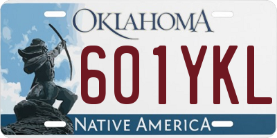 OK license plate 601YKL