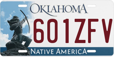 OK license plate 601ZFV