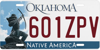 OK license plate 601ZPV