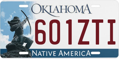 OK license plate 601ZTI