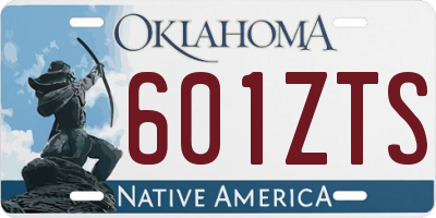 OK license plate 601ZTS