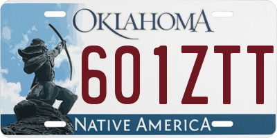 OK license plate 601ZTT