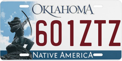 OK license plate 601ZTZ