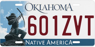 OK license plate 601ZVT