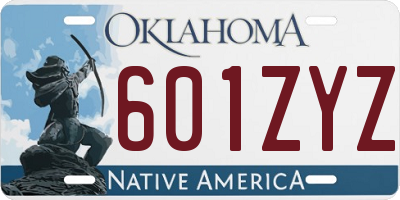 OK license plate 601ZYZ