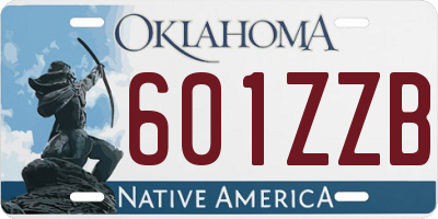 OK license plate 601ZZB