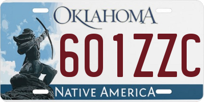 OK license plate 601ZZC