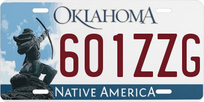 OK license plate 601ZZG