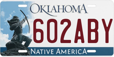 OK license plate 602ABY