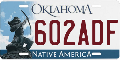 OK license plate 602ADF