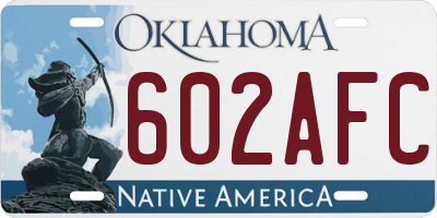 OK license plate 602AFC