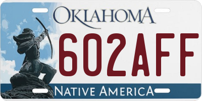 OK license plate 602AFF