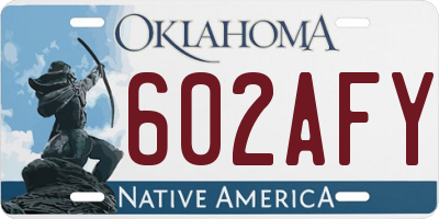 OK license plate 602AFY