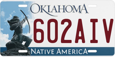 OK license plate 602AIV