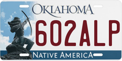 OK license plate 602ALP