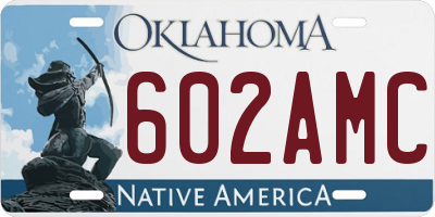 OK license plate 602AMC