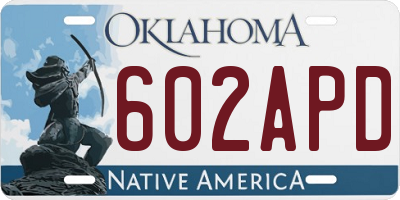OK license plate 602APD
