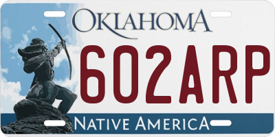 OK license plate 602ARP