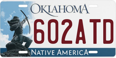 OK license plate 602ATD